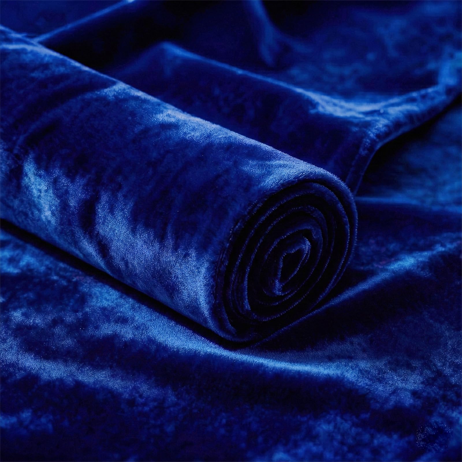 Royal Blue 2‑Way Stretch Velvet Fabric 3 Yards 60 Inch Wide