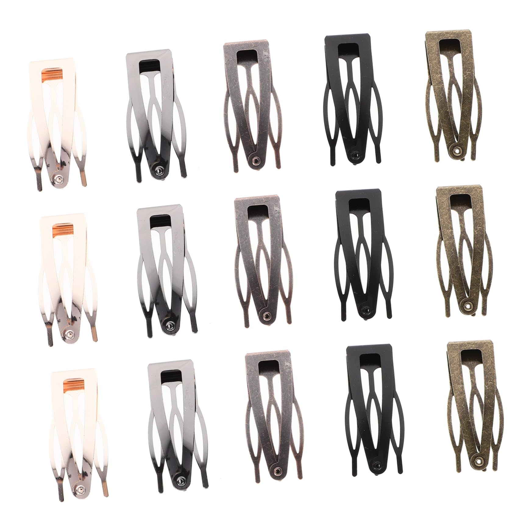40 Stück Metall Haarspangen Für Mädchen Und Damen Kleine Snap Clips Zum Haarfixieren Langlebige Haarschmuck Clips in Schwarz Roségold Und Vintage Farben Für Alltag Und Fest