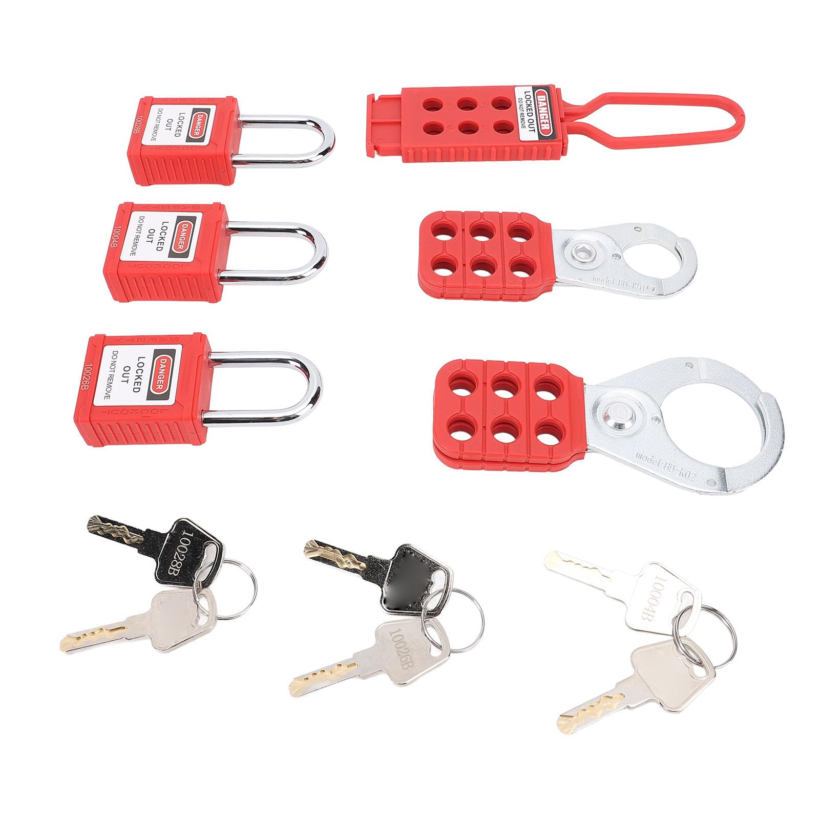 SEAFRONT Zestaw Lockout Tagout, Odporna na Uderzenia Kłódka Bezpieczeństwa | Budowa z Polipropylenu, Obudowa Antywłamaniowa, Hak ze Stali Nierdzewnej, do Użytku Wewnętrznego/na Zewnątrz, Zawiera
