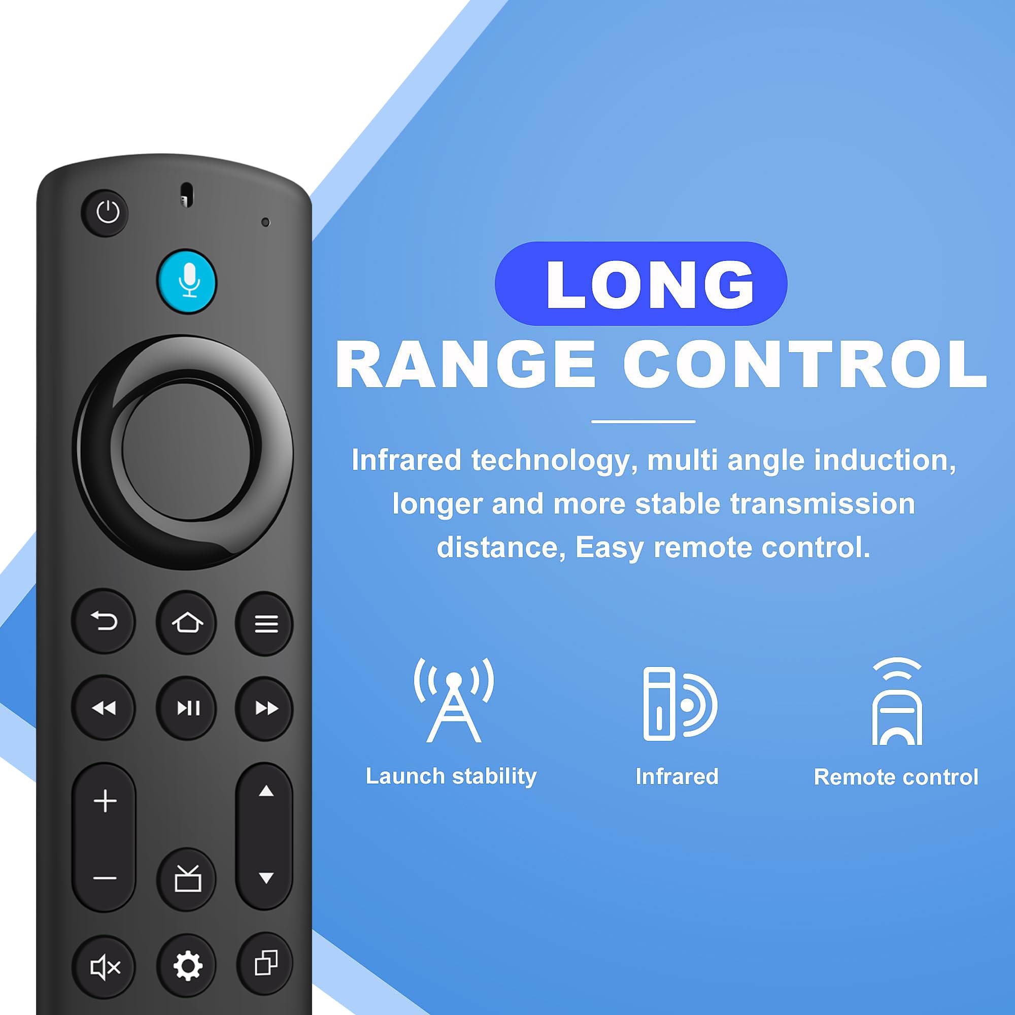 Telecomando di ricambio per Smart TV AMZ (2a/3a generazione/4K/4K Max/Lite), per Smart TV Cube (1a/2a/3a generazione), per Smart TV AMZ di terza generazione