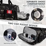 Tactical Gym Bag for Men，50L Large 3 in 1 Sports Duffle Bag with Shoes Compartment for Travel,Water Resistant Travel Backpack Weekender Overnight Bag with Wet Pocket for Women