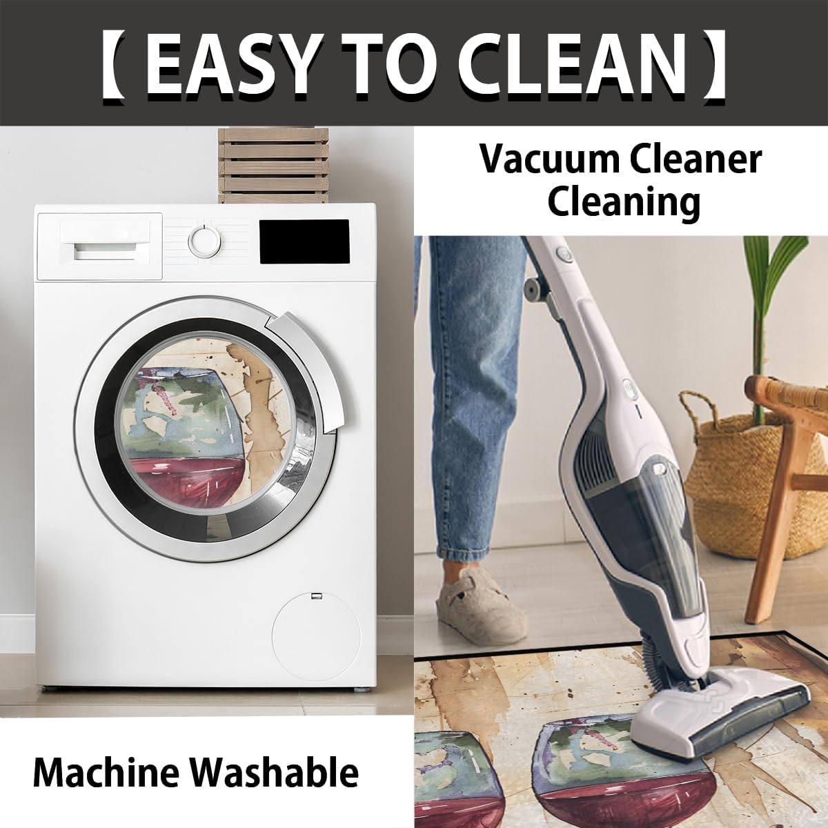 Half Round Door Mat Retro Grape Wine Half Moon Rug Washable Half Circle Area Rugs Indoor Entrance Non Slip Semi Circle Bathroom Rugs Floor Carpet for Kithen Bedroom Fireplace Decor