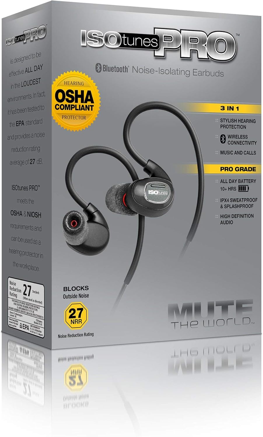 isotunes pro and xtra bundle osha compliant bluetooth hearing protection with noise cancelling mic