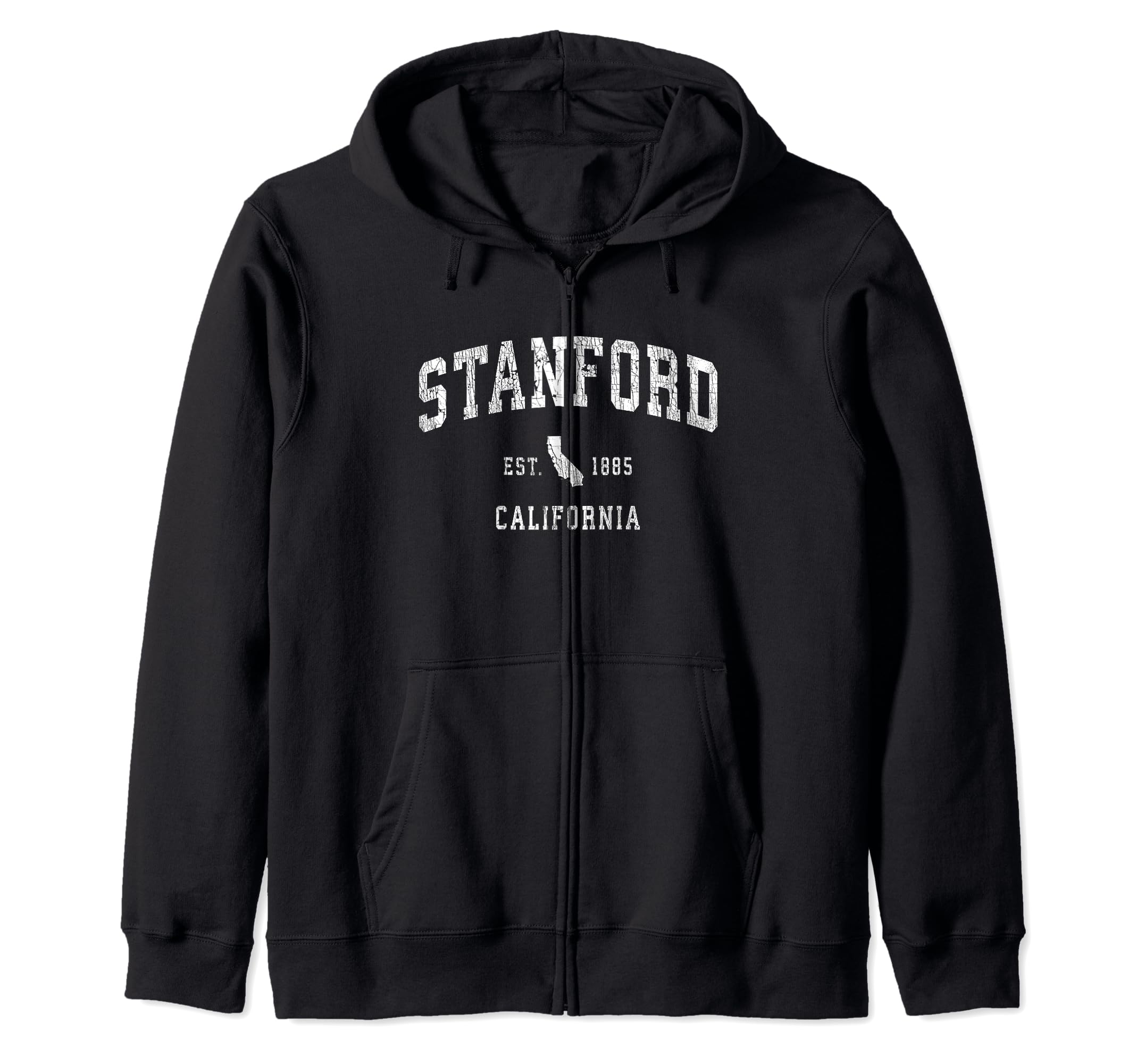 Stanford California CA Retro T-Shirts & GiftsStanford California CA Vintage Athletic Sports Design Zip Hoodie
