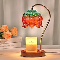 Vista 15 de Lámpara Calentadora de Velas con Forma de Flor con Temporizador, Calentador de Lámpara de Vela Regulable, Regalo de Navidad y Cumpleaños