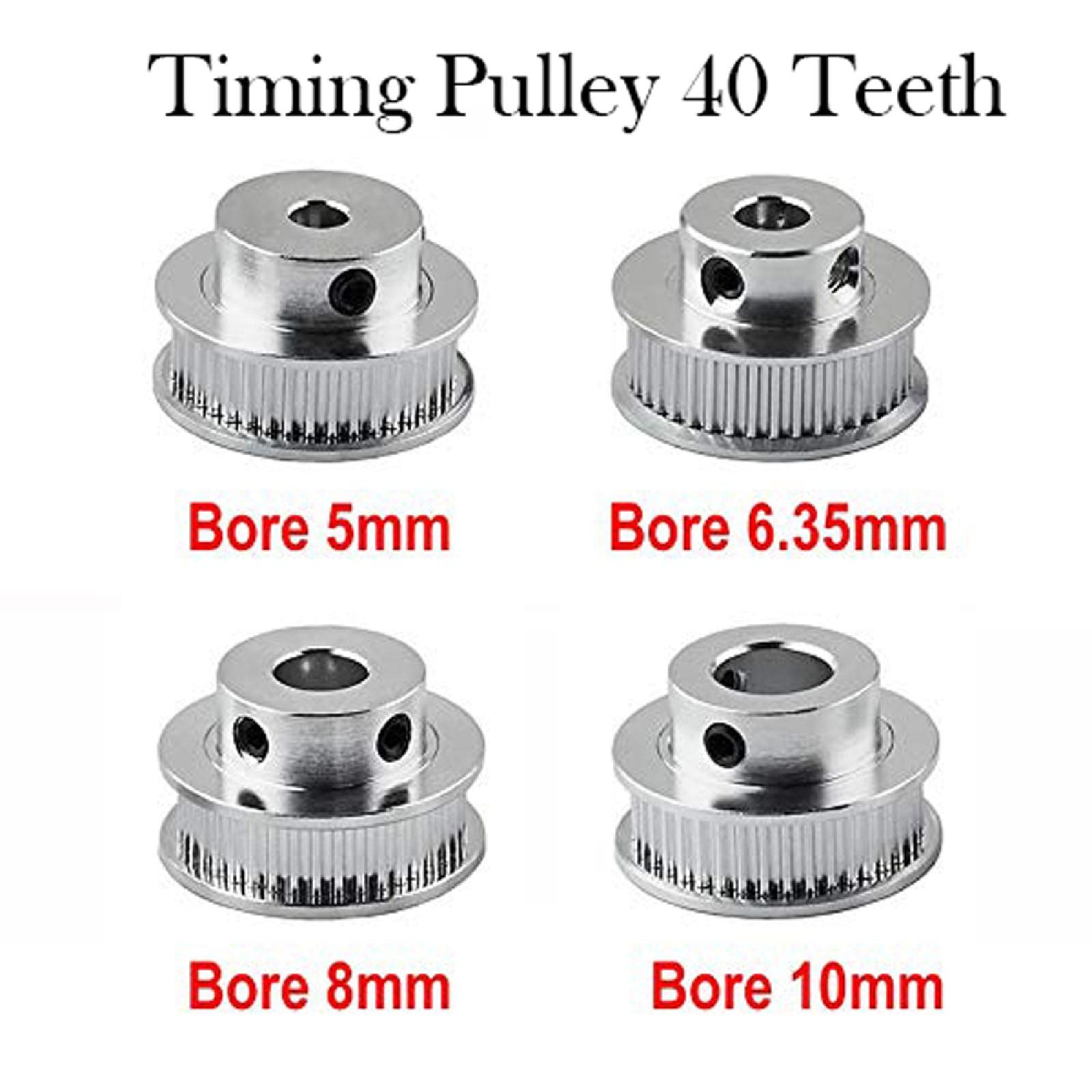 Puleggia GT2 20 Denti Passo 2mm Foro 8mm per stampante 3D Prusa Mendel