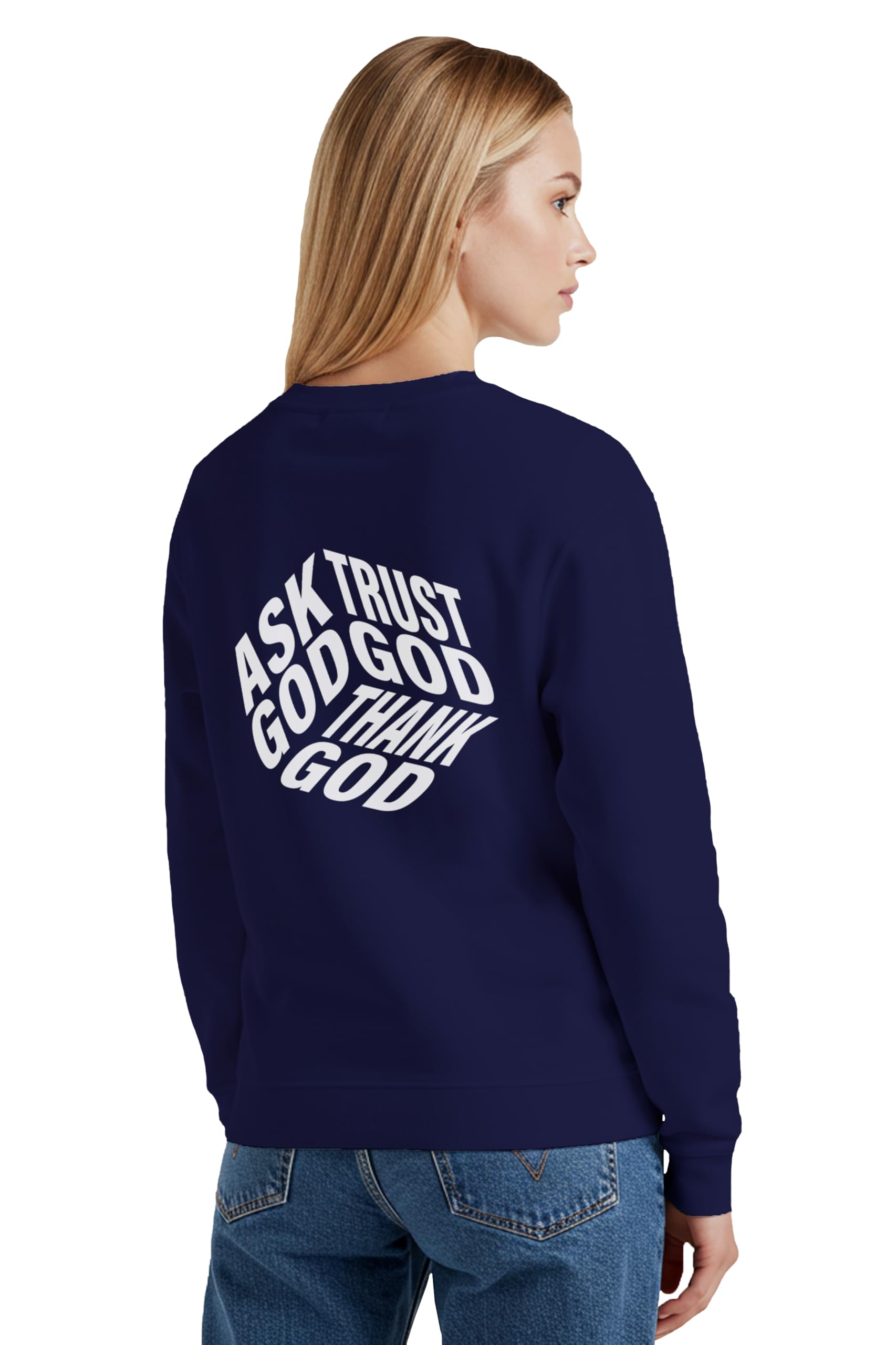 Sweatshirt for Woman Ask Trust Thank God Cotton Blend Graphic Print Full Sleeve Stylish Round Neck Regular Fit Gen Z Winter Sweatshirt-image-18