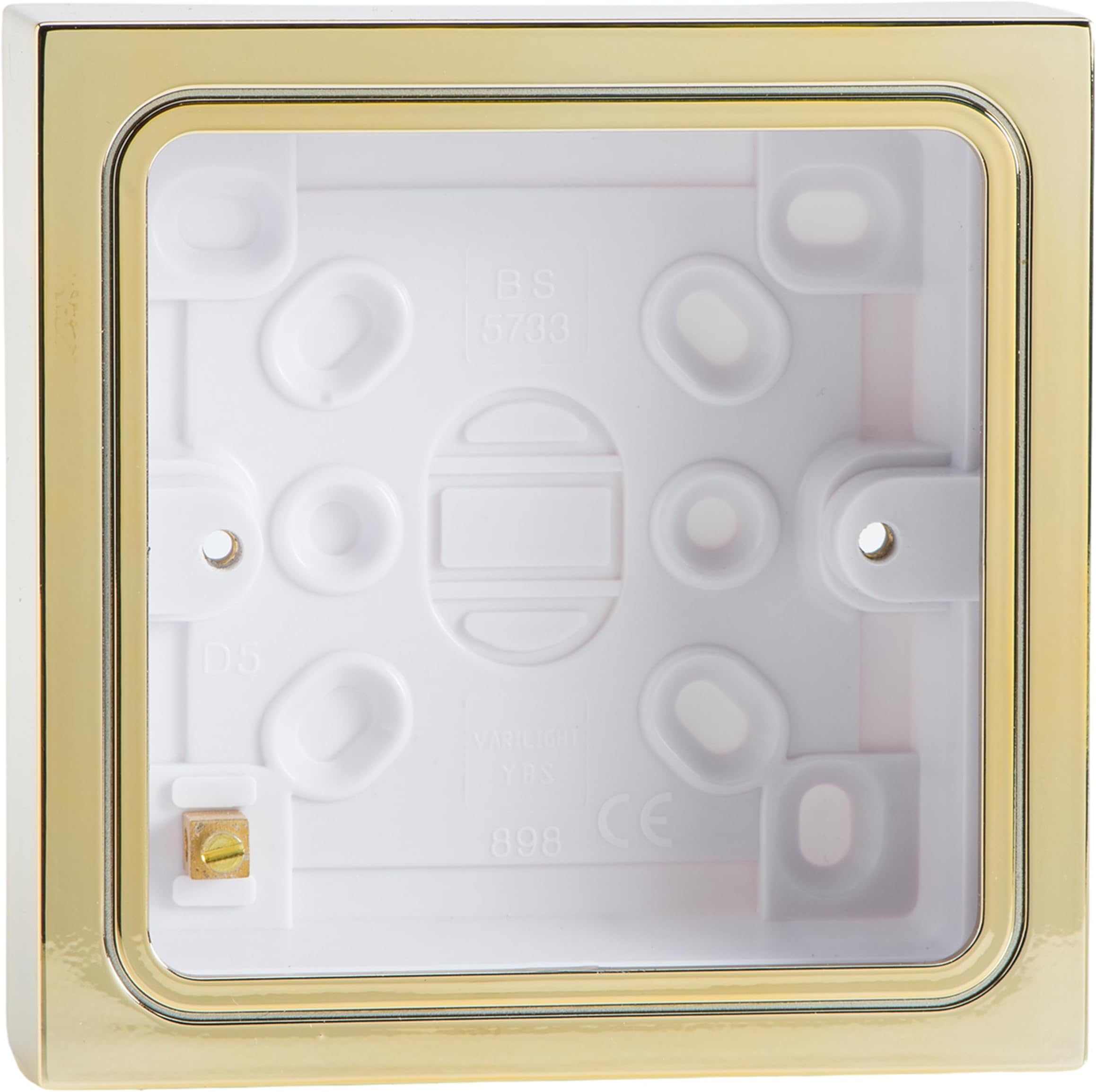 Varilight - 1 Gang Patress Wall Box (for surface mounting) Brass Effect Finish - YBSB