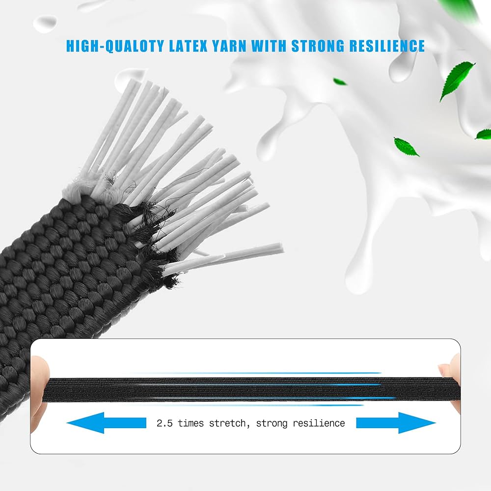 MOLADRI Black Adjustable Bungee Cords with Hooks Set,80