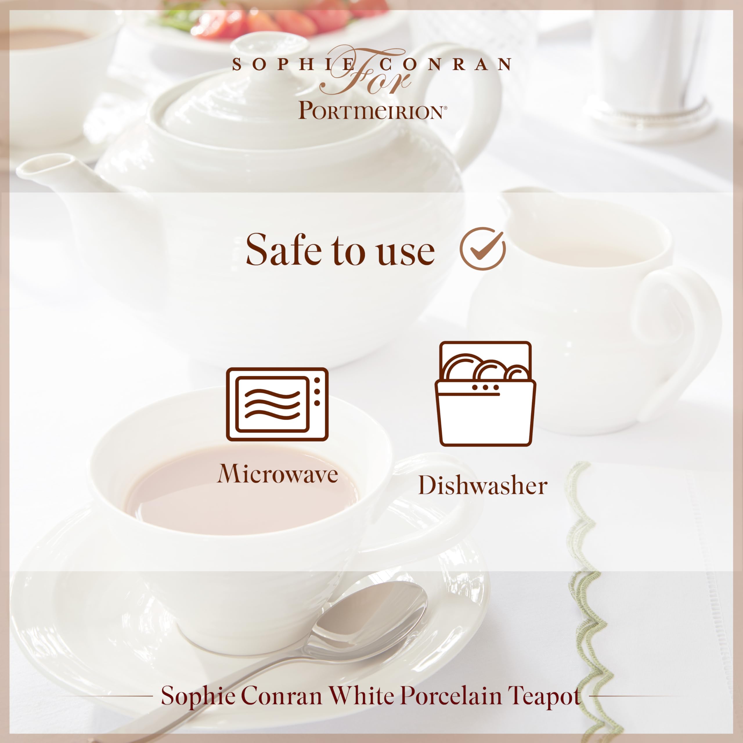 Portmeirion Home & Gifts Sophie Conran - Weiße Teekanne (2.pt) (Weiß)