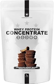 Canadian Protein Whey Concentrate 24g of Protein | Low Carb Keto Friendly Workout Recovery Drink | Protein Powder Rich in BCAA Amino Acids (Chocolate Peanut Butter, 1 kg)