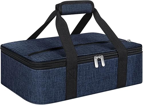 Miniatura 1 de Cazuela aislada, transportador portátil para alimentos calientes o fríos, bolsa calentadora o enfriadora, bolsa de almuerzo de lasaña para fiestas