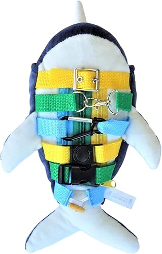 Vista 7 de SENSORY4U Almohada de hebilla Narwhal – Ayuda motora sensorial para habilidades motoras finas, coordinación mano-ojo y apoyo de terapia ocupacional