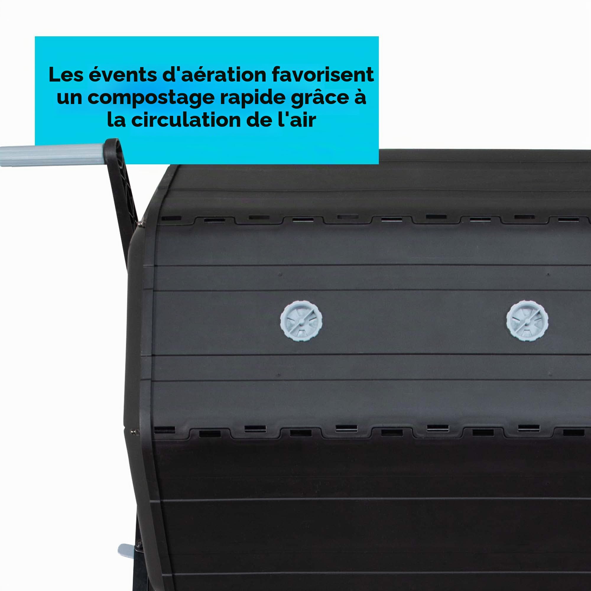 Black+Decker Composteur à Double Chambre, système de poignée Facile pour compostage (BDSTGA9701)