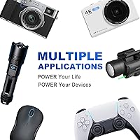 Vista 4 de JESSPOW Paquete de 48 baterías de litio CR123A de 3 V, batería CR123A, 123 baterías de litio para linterna, alarma, micrófonos con sensor