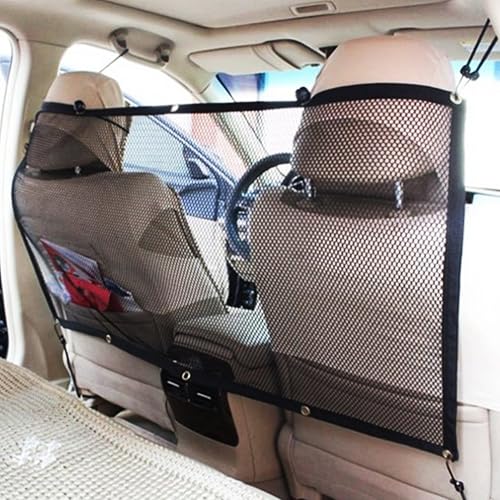 Yzki Red de seguridad de barrera de coche para mascotas, red de seguridad universal para coche