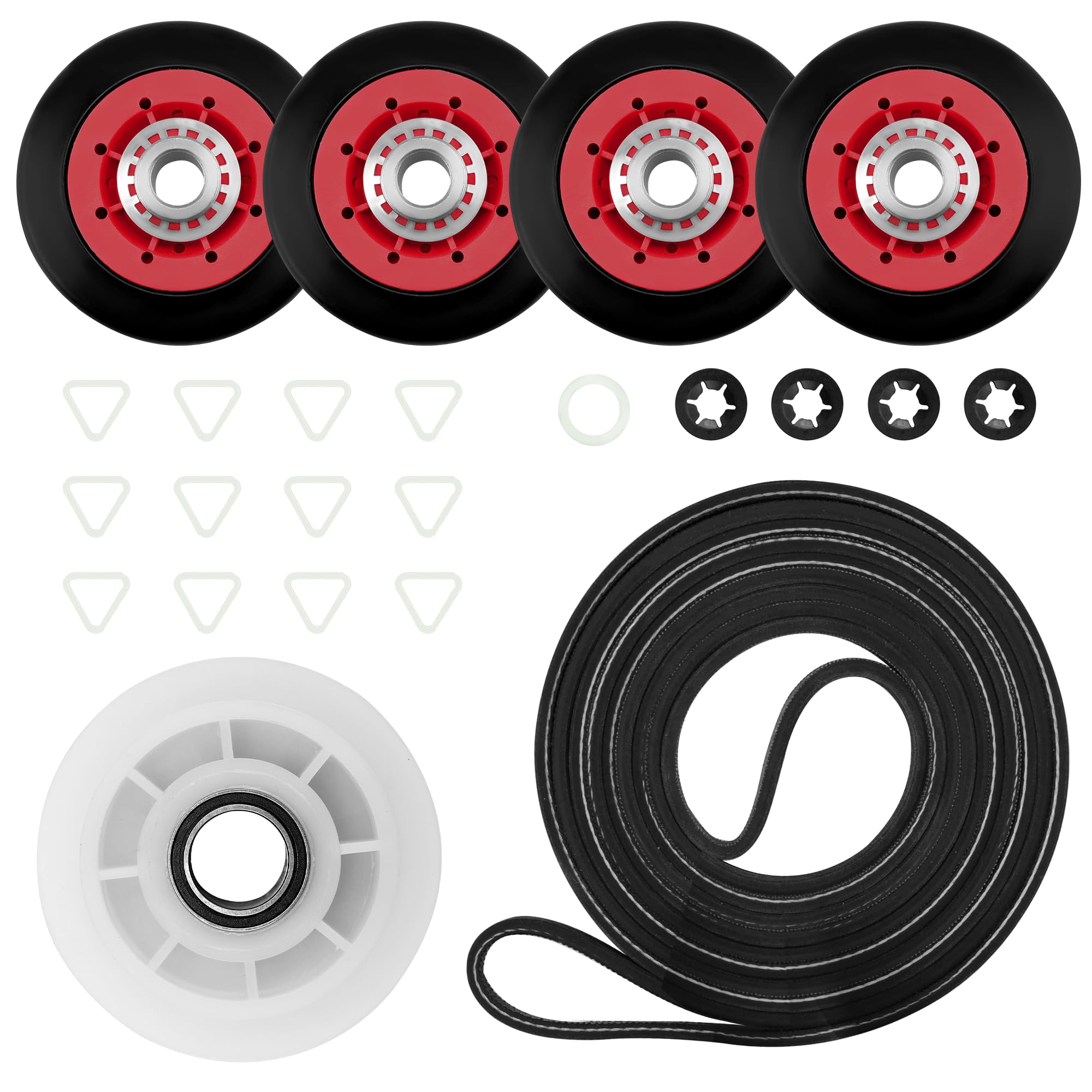 4392067 Dryer Repair Kit WPW10314173 Drum Roller 661570V Belt Replacement for Whirlpool Duet Kenmore Elite Maytag Bravos xl Centennial Dryer Parts