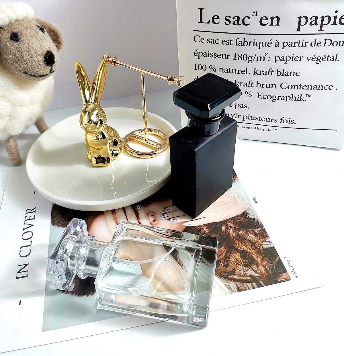 Amazon.co.jp: 4pac-30ml + 10mlフリントガラス詰め替え式香水瓶