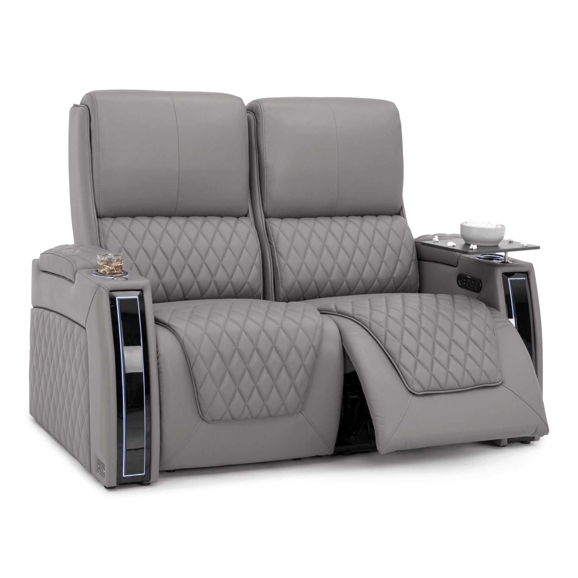 Seatcraft Apex Home Theater Seating Gray Row of 2 Loveseat