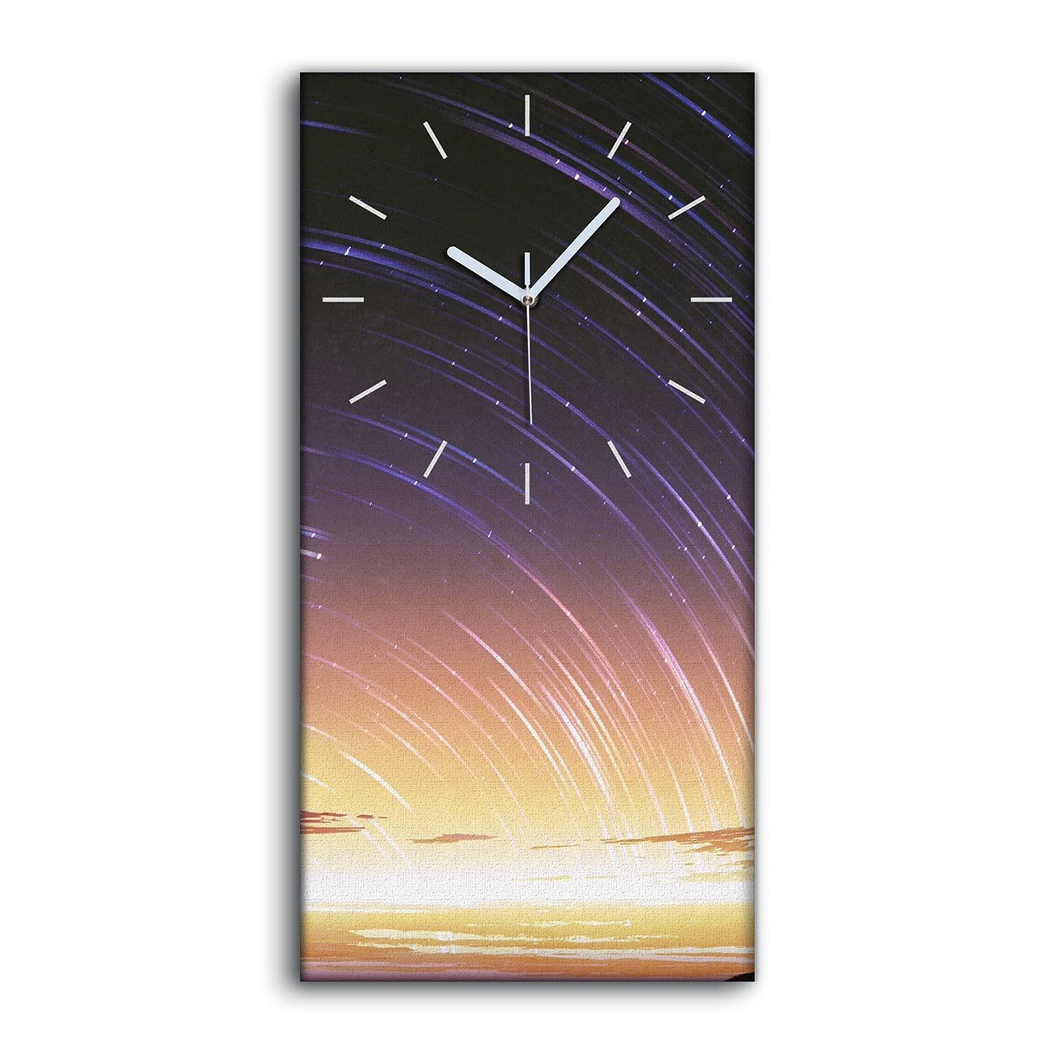 Horloge sur toile salon moderne décoration galaxie 30x60cm pour chambre
