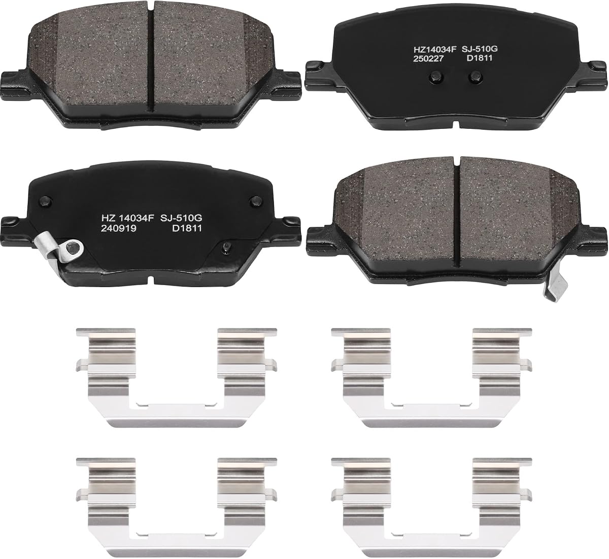 D1811 Front Ceramic Brake Pads Kit Fit For Jeep Renegade 2015-2021, For Jeep Compass 2017-2022, For Fiat 500X 2016-2021