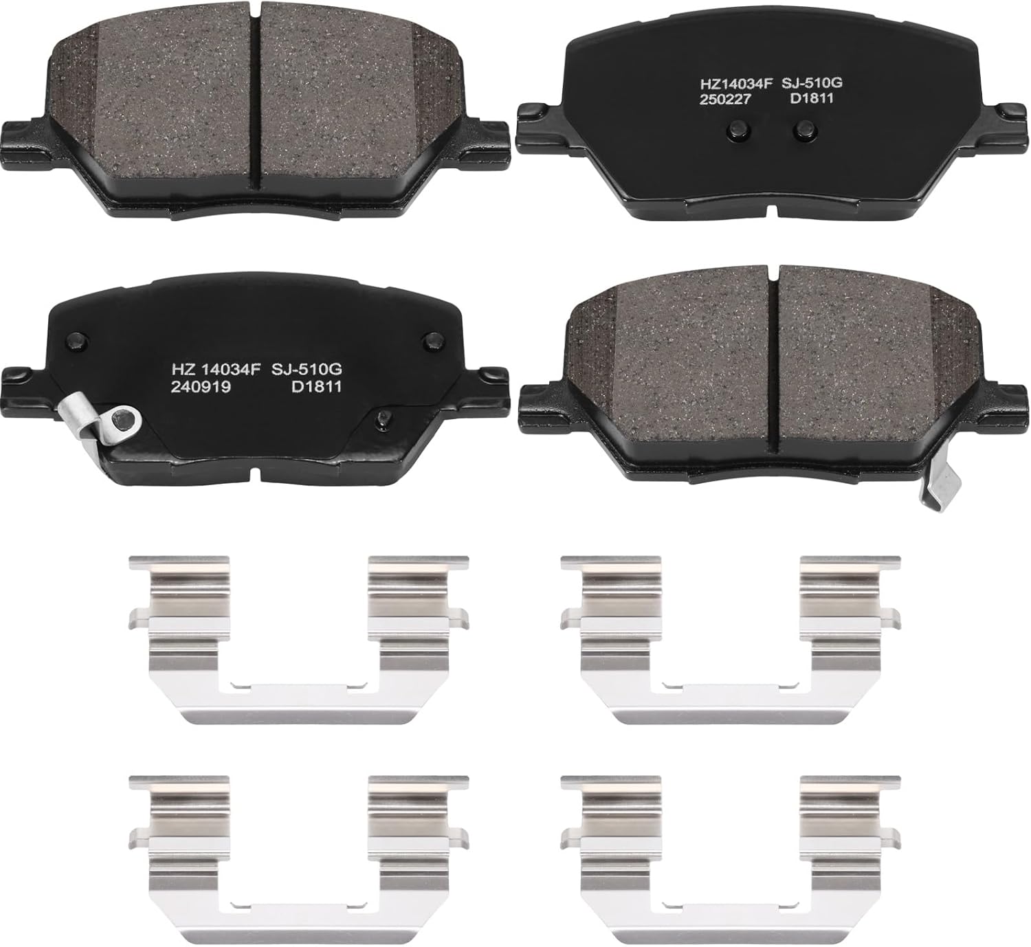 Front Ceramic Brake Pads for Jeep 2017-2022 Compass, 2015-2022 Renegade, for Fiat 2016-2021 500X