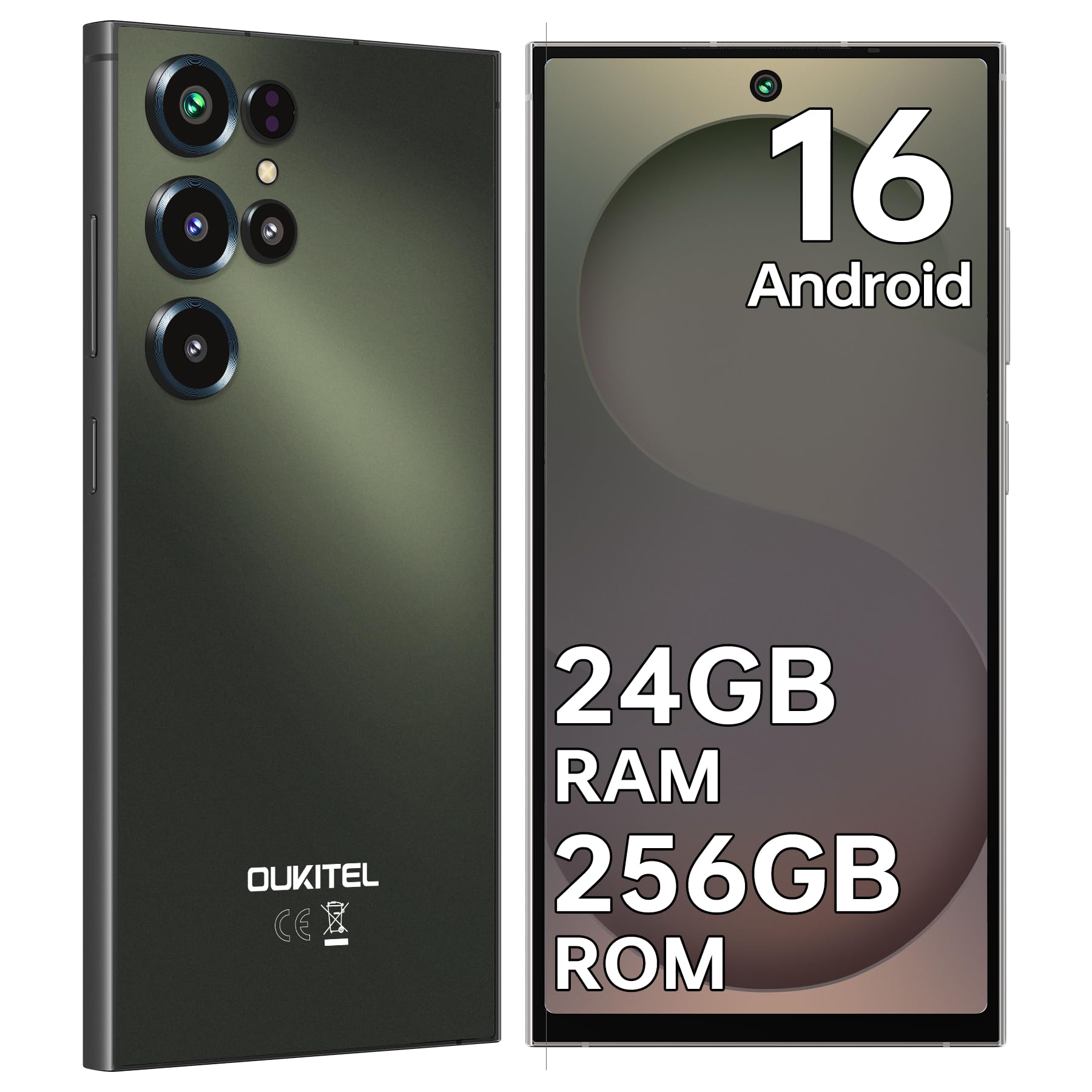 OUKITEL C67 Smartphone Android 16, 24GB+256GB/1TB, 6.73'' 120Hz Telefoni | 64MP+8MP, 5000mAh Telefono Cellulare, Cellulari e Smartphone 4G Dual SIM/NFC/Fingerprint/FACE ID/GPS