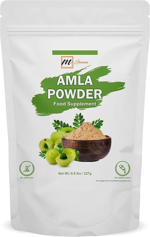 Pó de Amla, Groselha Indiana, Emblica Officinalis mGanna 227 g