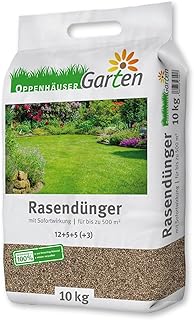 Engrais gazon printemps 10 kg pour jusqu’à 500m² – Effet immédiat pour une pelouse dense, verte et robuste, repousse la mousse, engrais longue durée