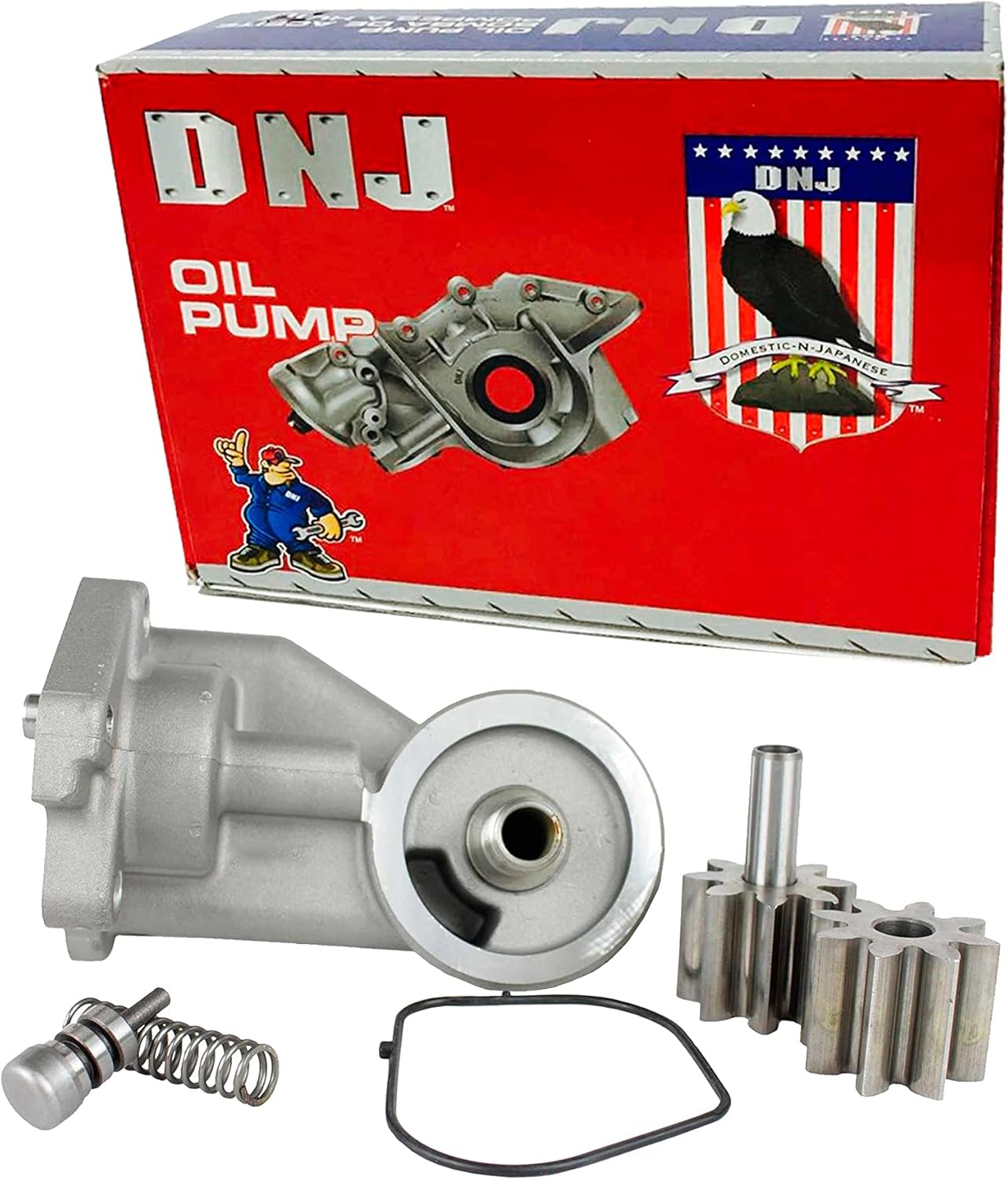DNJ OP4120 Oil Pump for 1989-2008 Ford, Mercury Cougar, E-150, E-150 Club Wagon 3.8L-4.2L V6 12V OHV 232cid