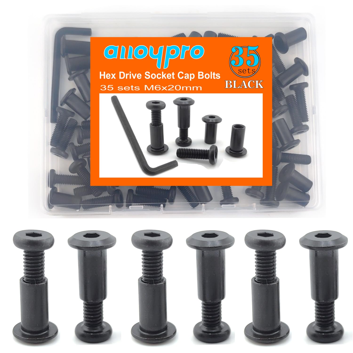 M6 Hex Drive Screws - 30-Piece Set -14