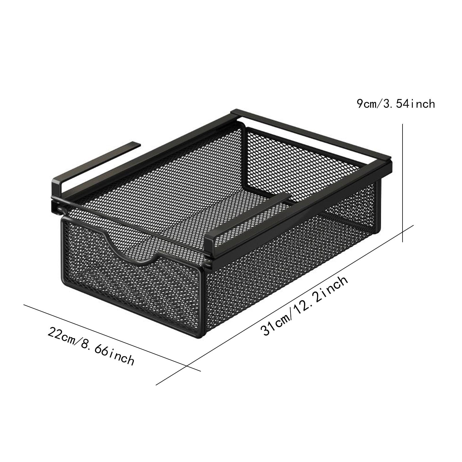 Cassetto Estraibile Sospeso, Cestino Portaoggetti Salvaspazio in Rete per Camera Da Letto, Xs