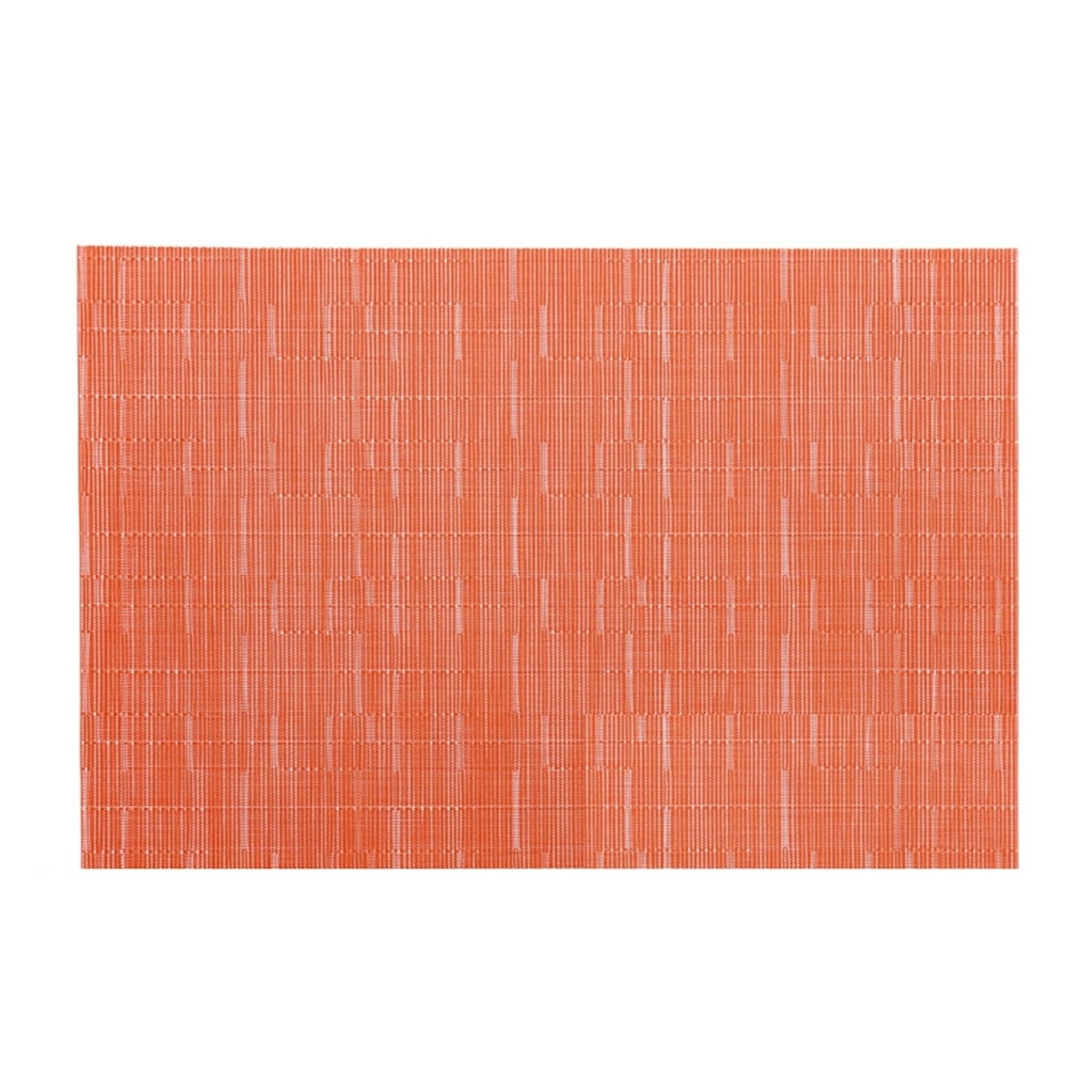 Set de table tissé rayures orange 30x45 cm lot de 6 pour cuisine