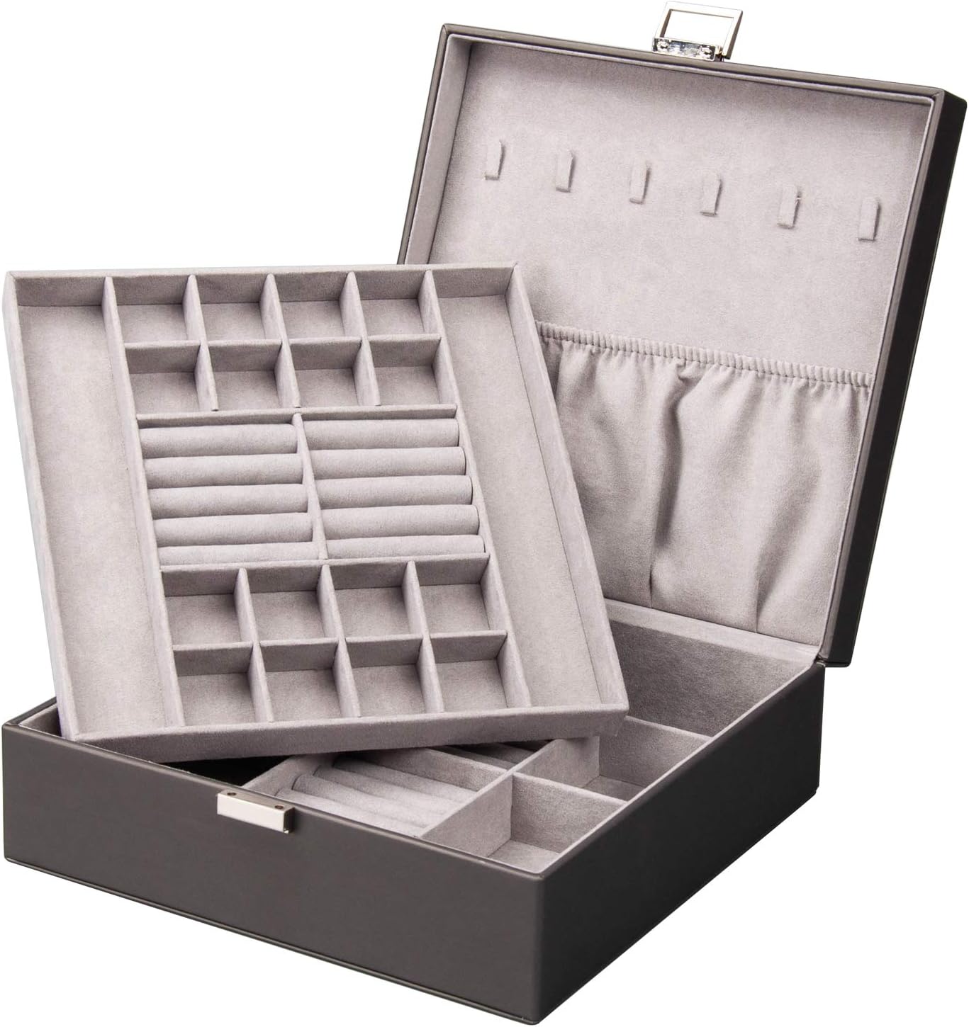 Equuleus Deluxe Jewelry Box for Women, TwoLayer Organizer