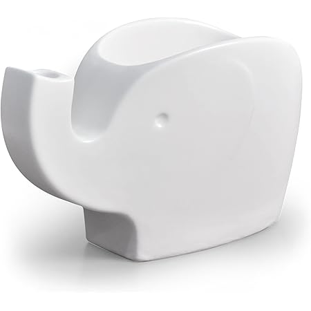 Genuine Fred Oliver Ceramic Elephant Tidbit Bowl, White, 1 cups, Size Pillow-130