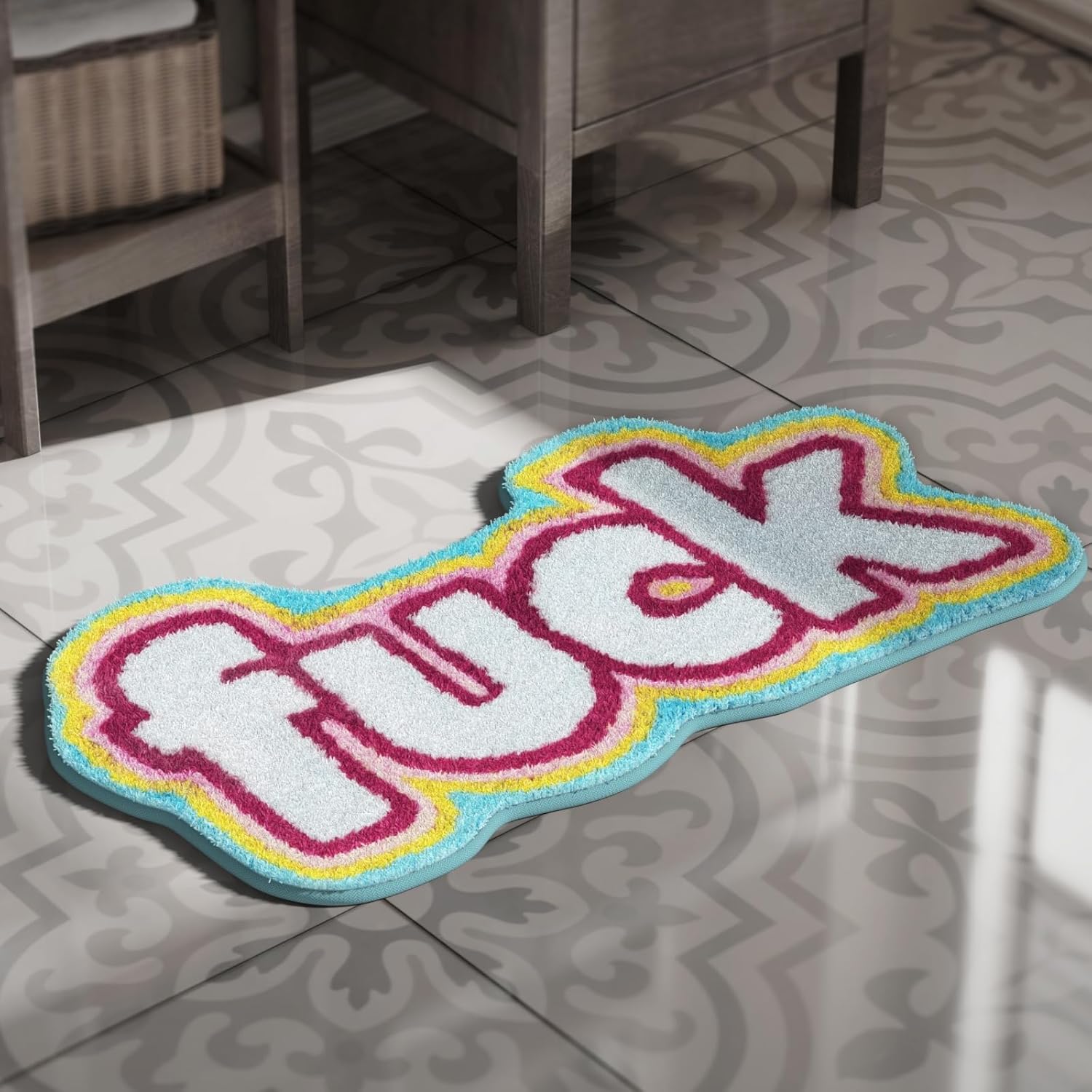 WuuusDay Hot Pink Cool Rugs for Bedroom,Dorm Rugs Fun Bath