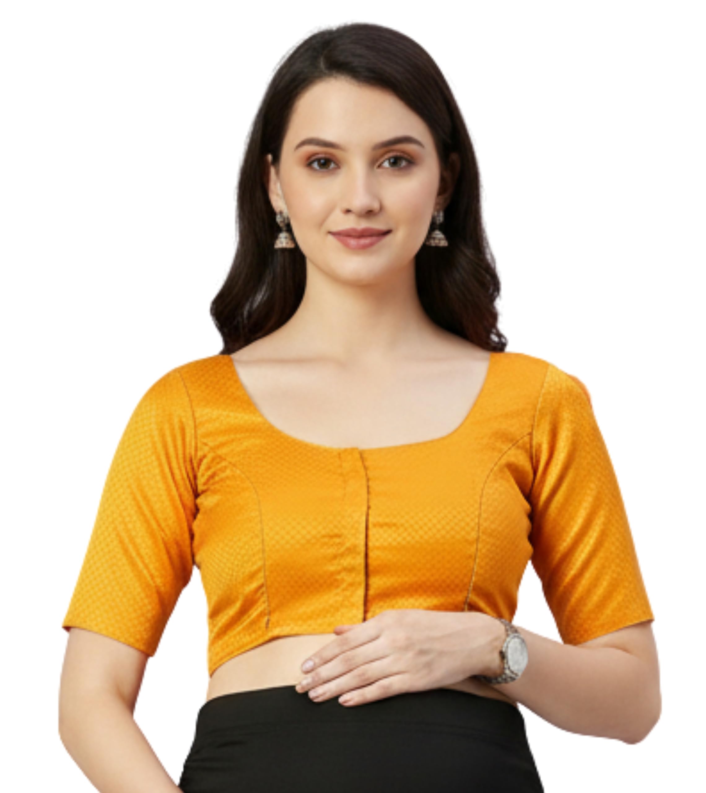 Maternity Dresses for Women Cotton | Feeding Saree Blouse with Dual YKK Nursing Zippers for Pre & Post Pregnancy | Tops for Mothers with Zip | Baby Shower Gifts for Mom-image-38