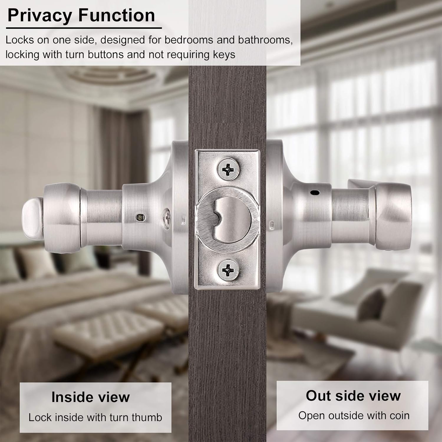 Privacy function of the door handle