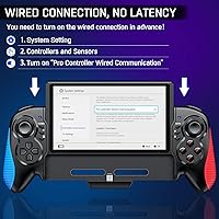 Vista 6 de Controlador de interruptor para Nintendo SwitchOLED controlador de Joypad de una pieza de repuesto para Nintendo Switch Pro control remoto