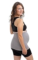 Vista 4 de Belevation, banda de maternidadbanda de maternidad para vientre, banda de sujeción para el embarazo, Gris