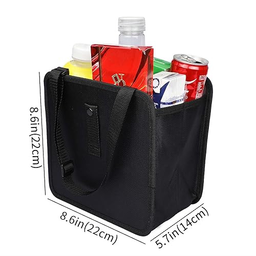 Miniatura 4 de Powertiger - Bote de basura para vehículo colgante impermeable organizador con capacidad de 185galones color negro