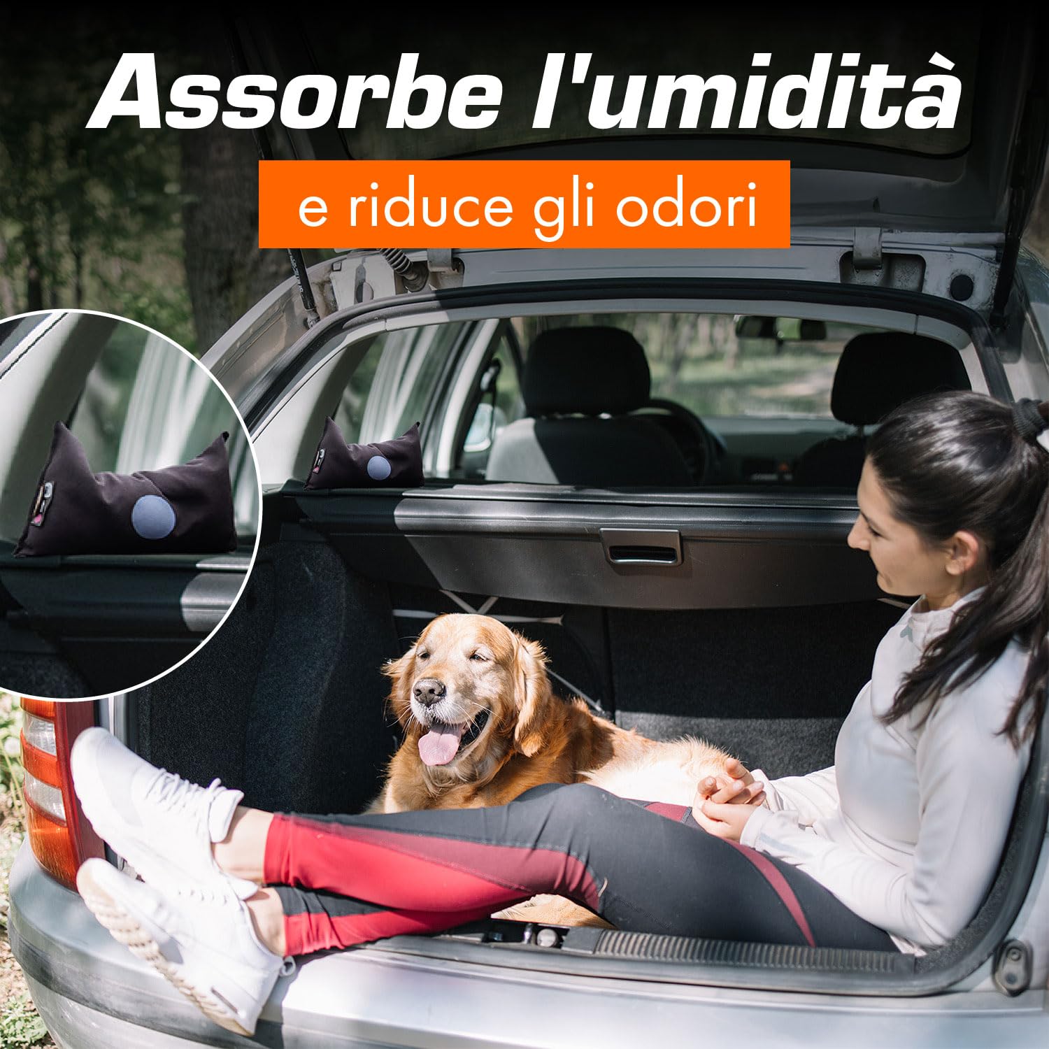 Upgrade4cars Deumidificatore Riutilizzabile per Auto, Casa, Armadio 2 x 1 Kg | Deumidificatori Ricaricabile Silica Gel con Tappetino Antiscivolo | Assorbi Umidità