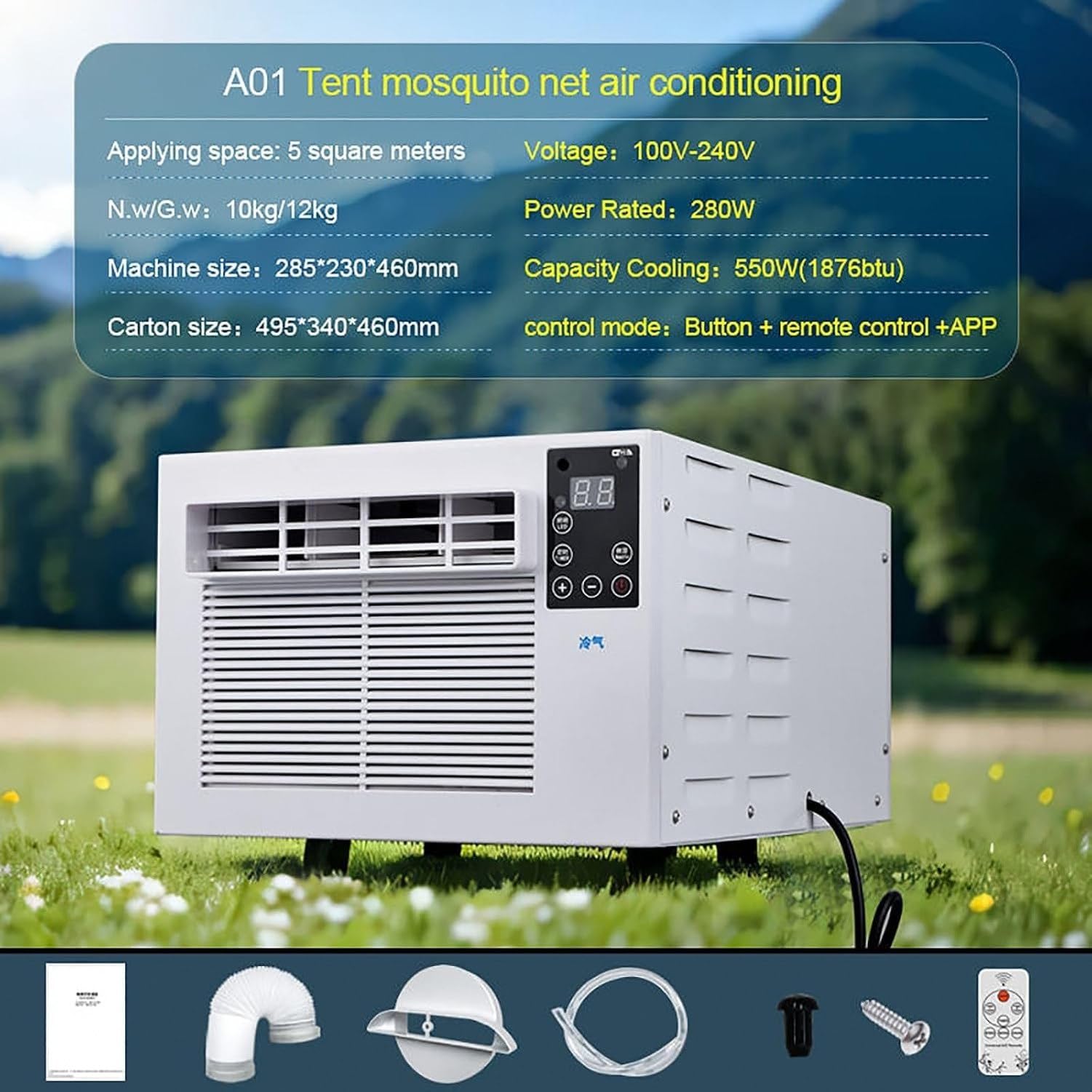 Climatiseur Mobile Portable 3 en 1, Refroidissement Rapide,