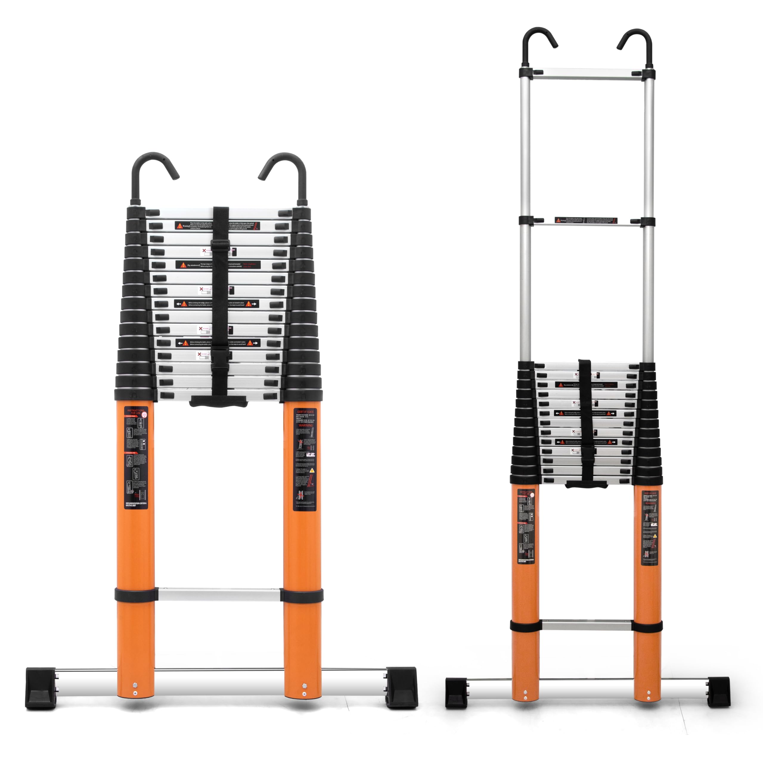 Plantex 2.6m (8.5 ft.) Portable and Compact Aluminium Telescopic Ladder with Removable Hooks/Foldable Multipurpose Ladder for Home & Outdoor Use/2 Years of Warranty By Plantex/EN131 Certified-(Black) — Amazon image 22