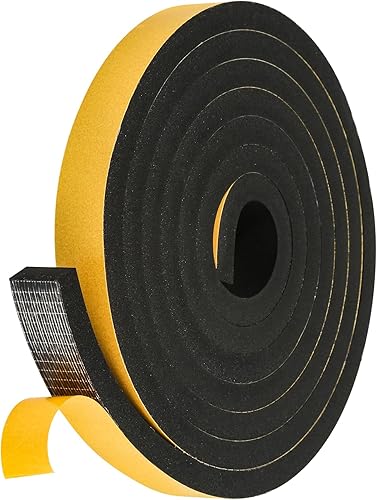 Burlete impermeable de 26 pies (14 pulgadas x 18 pulgadas), adhesivo fuerte, ligero, insonorizado, resistente a la intemperie, cinta aislante de