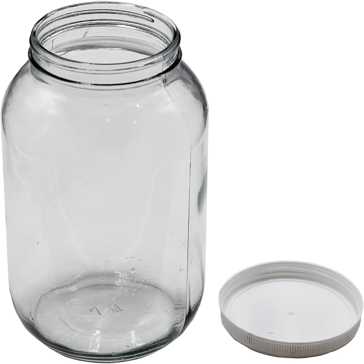 HFS(R 1 Gallon Extra Large Glass Jar, 2PCs/Pack – Wide Mouth with Plastic Lid for Fermenting, Canning, Dry Storage & Bulk Ingredients – Ideal for Pickles, Kombucha & More