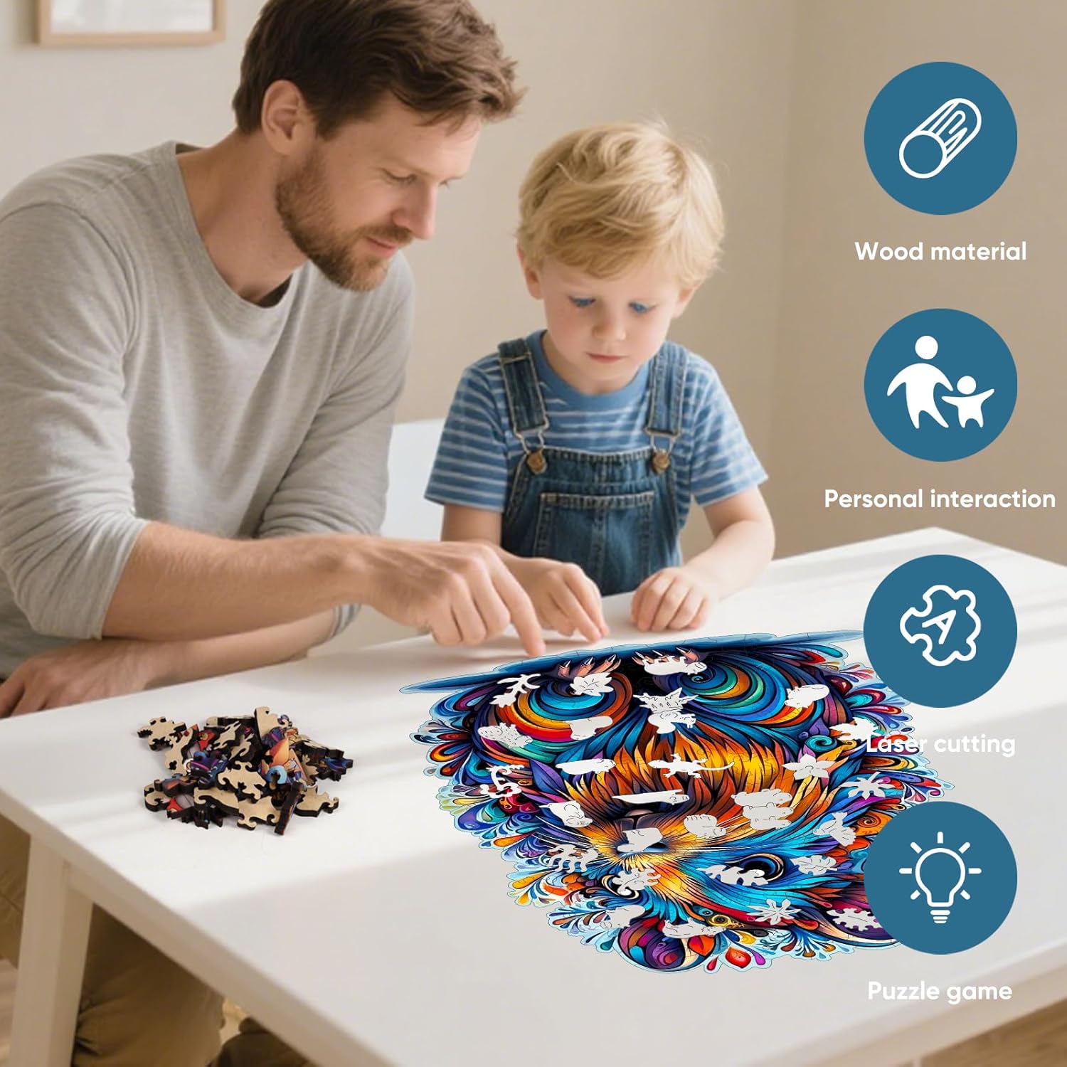 Delobil Capybara Puzzles for Adults, 200 Piece Jigsaw Puzzles Unique Shaped, 5MM Thick Animal Wooden Puzzles for Adults and Kids, Family Game for Birthday Capybara Gifts, 9.1 x 12.1 Inches
