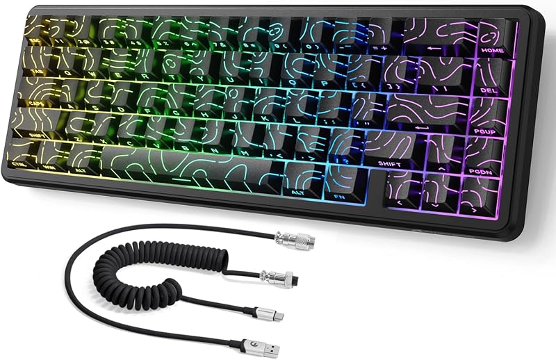 MAMBASNAKE Attack Shark X65 HE Gyors Mágneses Gaming Billentyűzet, 0.01mm Pontosság, 8kHz, 60% Kompakt, Állítható Kapcsolók, RGB Háttérvilág