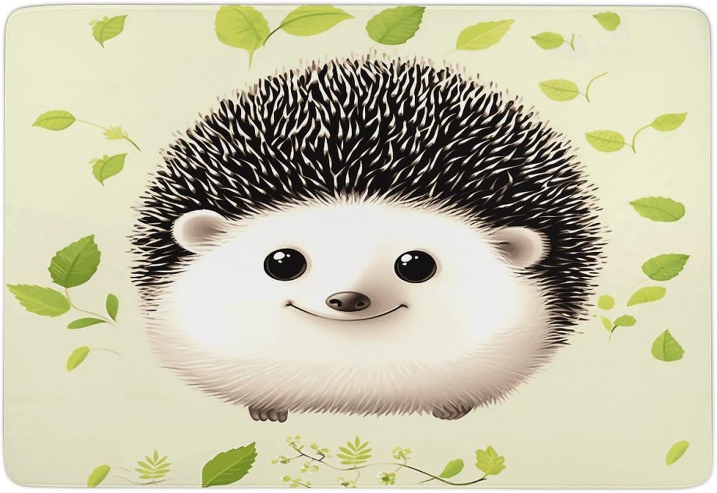 Cute Hedgehog Carpet for Living Room,Washable Dining Room Non-Slip Under Table Rug 40“x60”Large Rugs Lndoor Home Decoration Stain Resistant Carpet for Bedroom