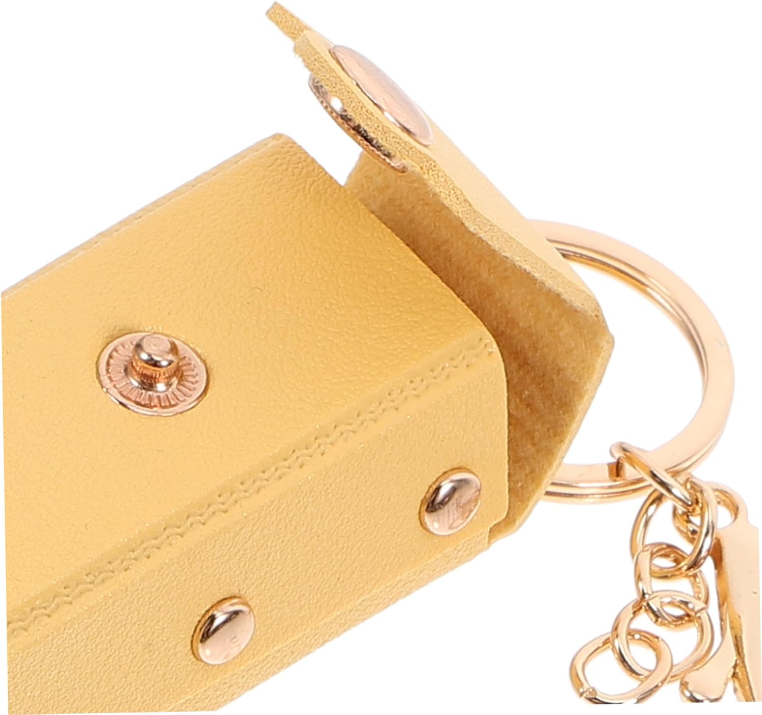 2pcs Lipstick Holder Keychain Sleeve for Travel Women Artificial Leather image 2